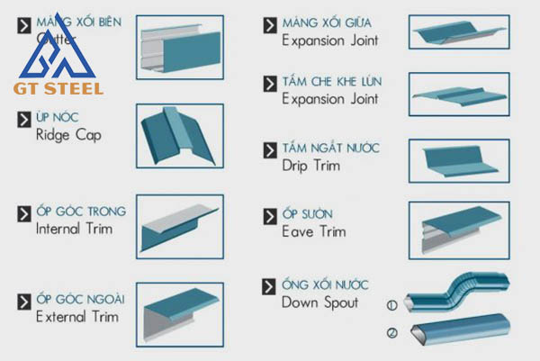 Gia Thái Steel cung cấp phụ kiện tôn chất lượng cao đa dạng chủng loại