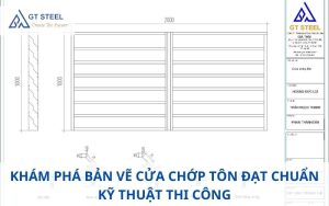 Bản vẽ cửa chớp tôn