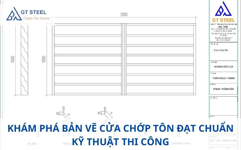 Bản vẽ cửa chớp tôn
