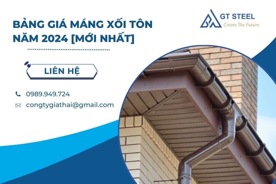 Bảng Giá Máng Xối Tôn Năm 2024 [Mới Nhất]