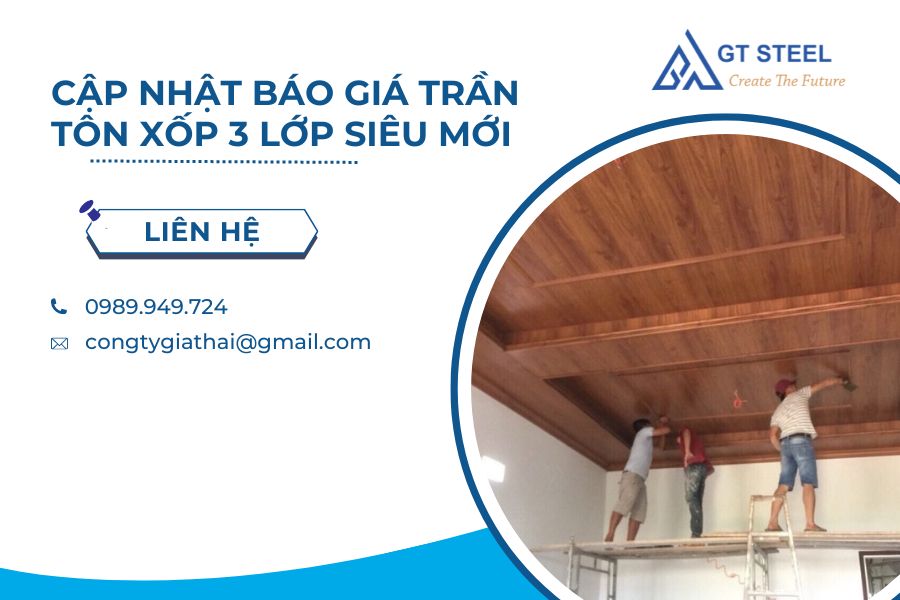 Cập Nhật Báo Giá Trần Tôn Xốp 3 Lớp Siêu Mới