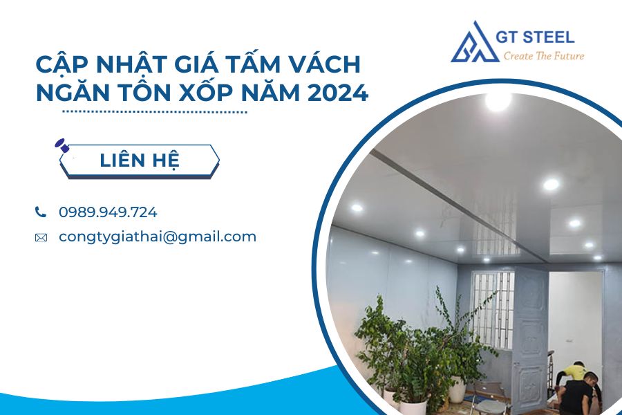 Cập Nhật Giá Tấm Vách Ngăn Tôn Xốp Năm 2024