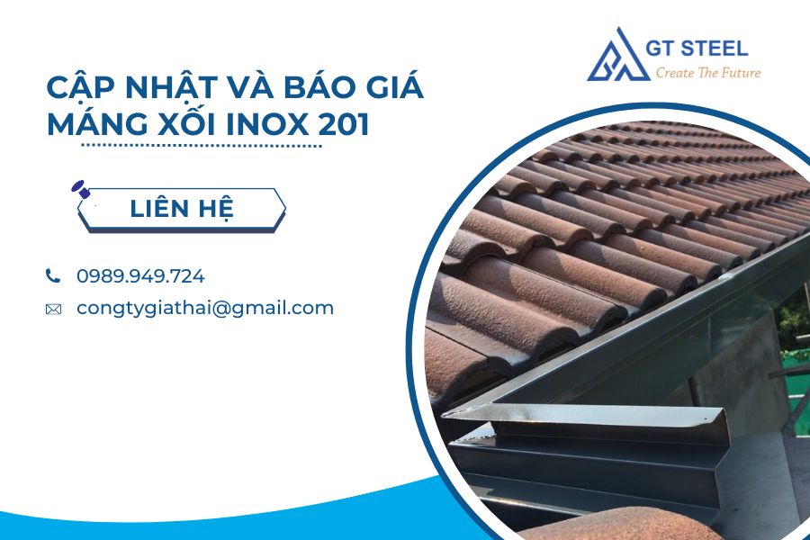 Báo giá máng xối inox 201 rẻ nhất và tốt nhất thị trường hiện nay tại Gia Thái Steel. Để có đáp án chính xác, quý khách hãy theo dõi bài viết dưới đây nhé.