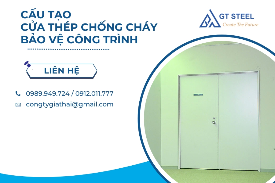 Cấu Tạo Cửa Thép Chống Cháy Bảo Vệ Công Trình