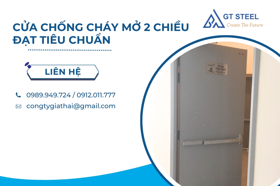 Cửa Chống Cháy Mở 2 Chiều Đạt Tiêu Chuẩn