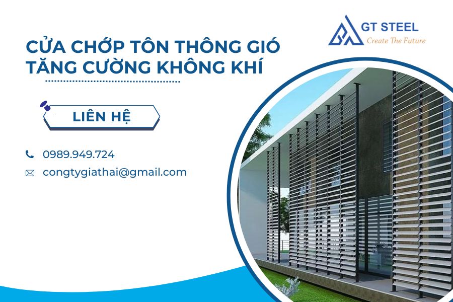 Cửa Chớp Tôn Thông Gió Tăng Cường Không Khí