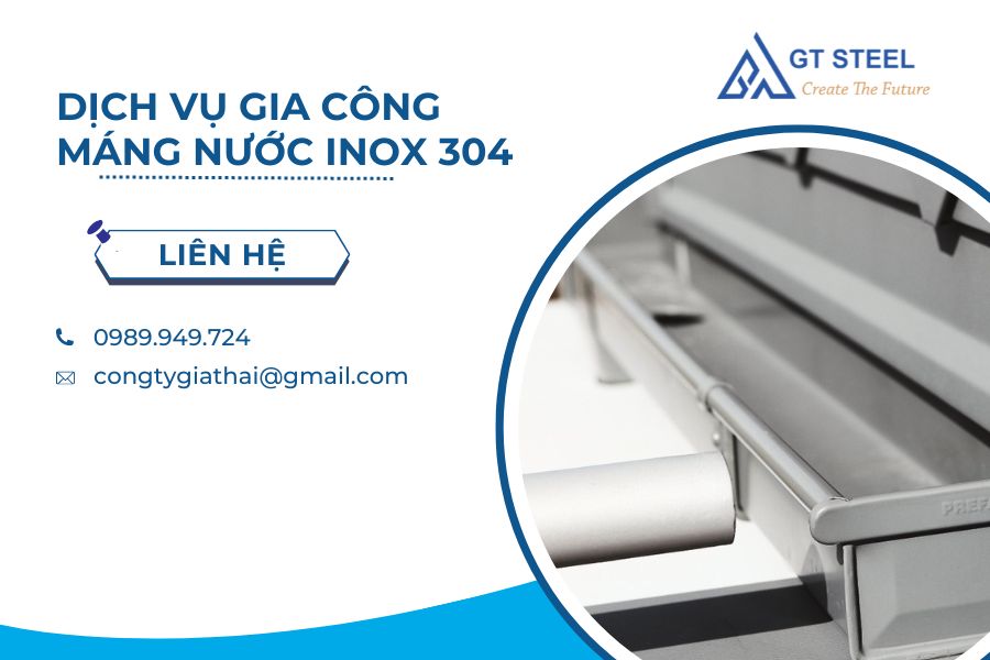 Dịch Vụ Gia Công Máng Nước Inox 304