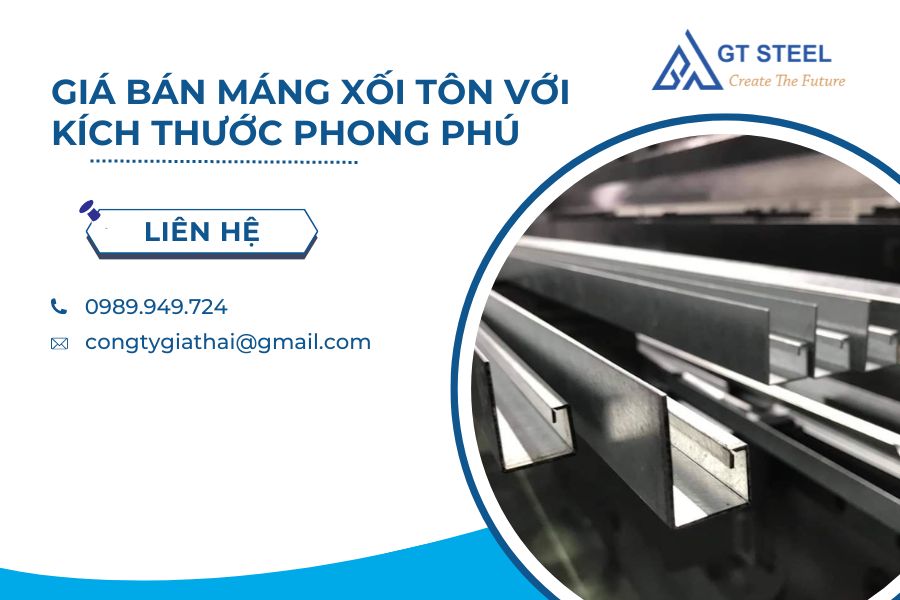 Giá Bán Máng Xối Tôn Với Kích Cỡ Phong Phú