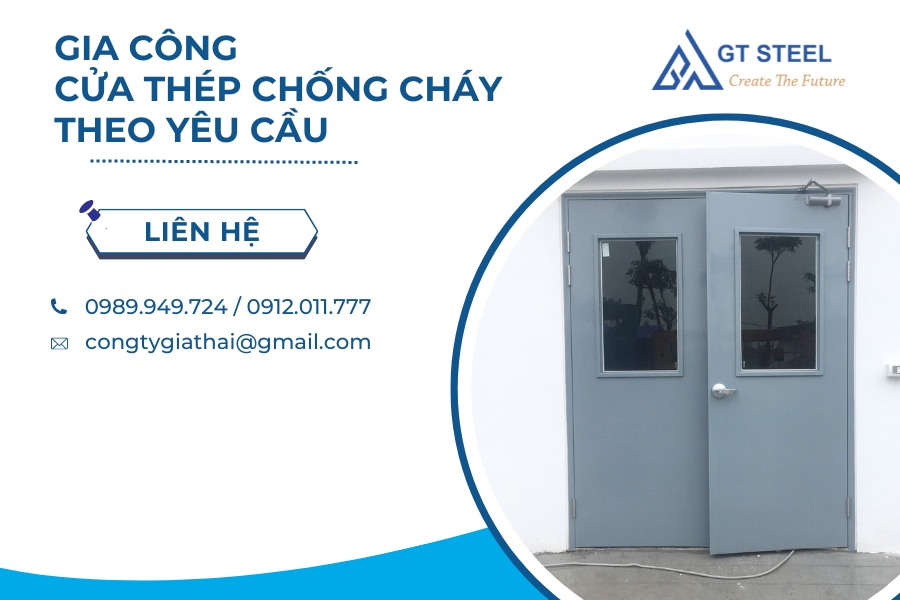 Gia Công Cửa Thép Chống Cháy Theo Yêu Cầu