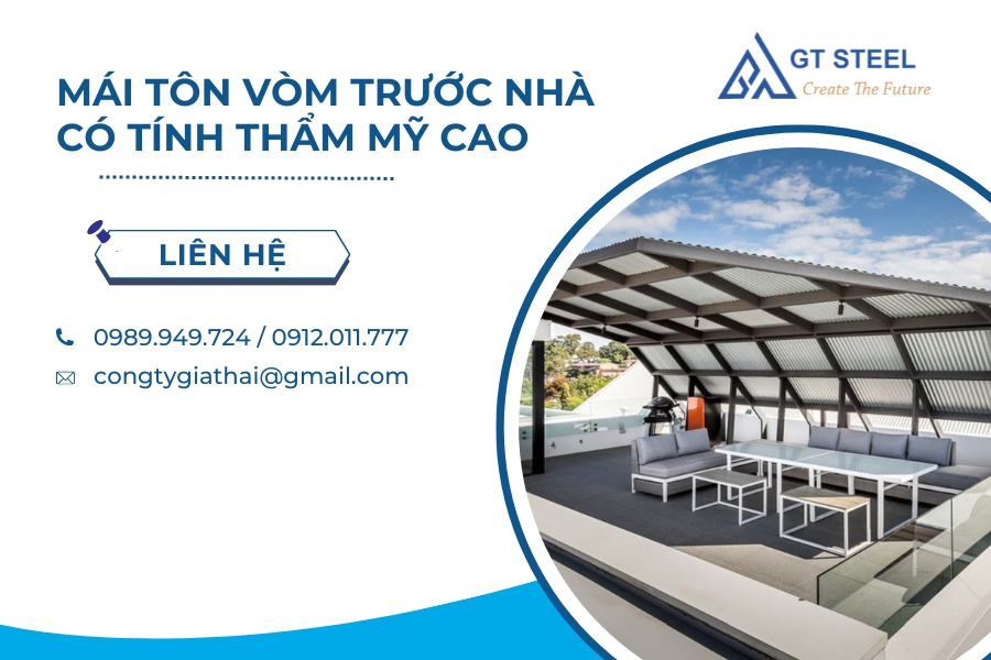 Mái Tôn Vòm Trước Nhà Có Tính Thẩm Mỹ Cao