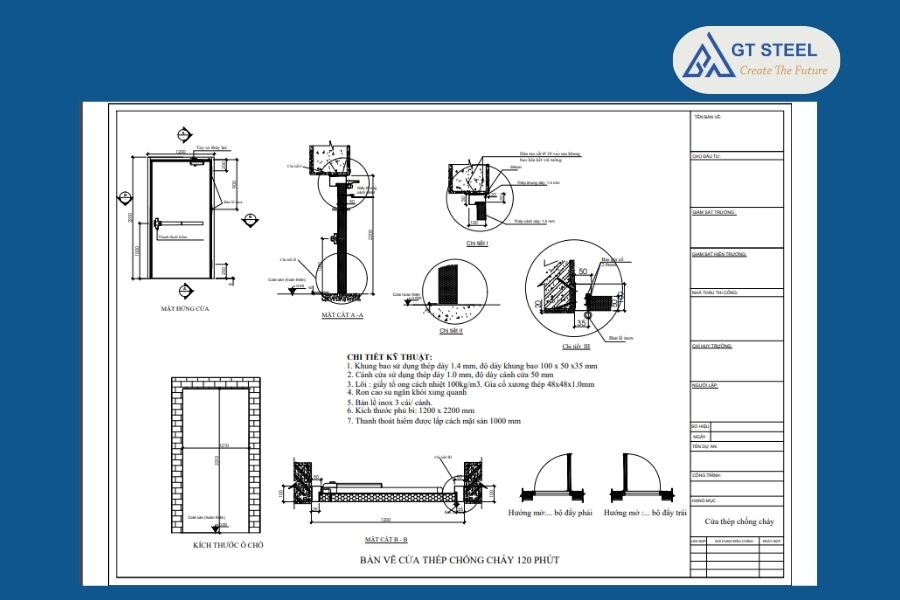 Mách Bạn Cách Xem Bản Vẽ Cửa Chống Cháy Đơn Giản