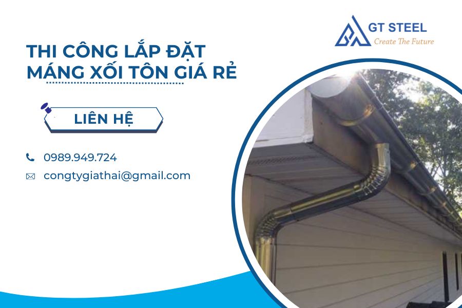 Thi Công Lắp Đặt Máng Xối Tôn Giá Rẻ