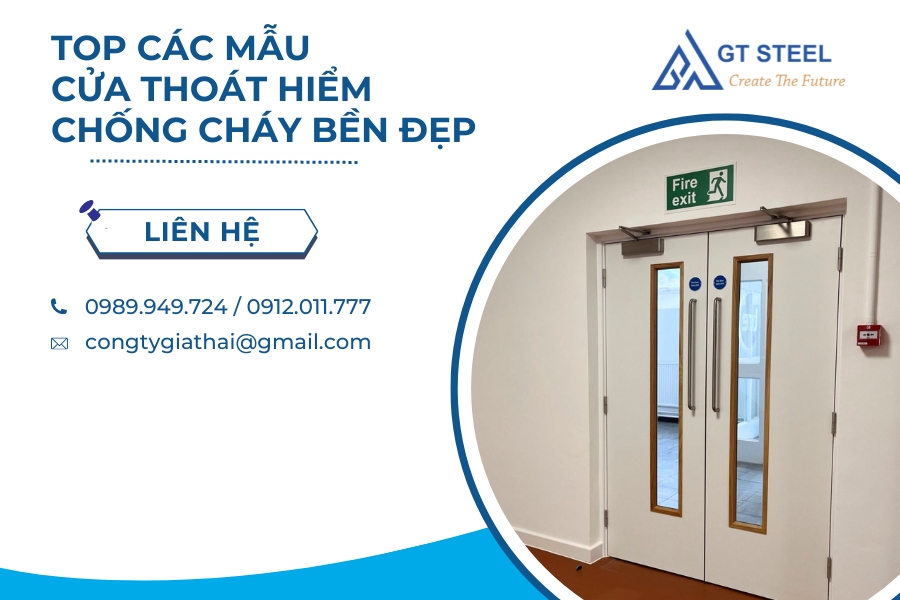 Top Các Mẫu Cửa Thoát Hiểm Chống Cháy Bền Đẹp