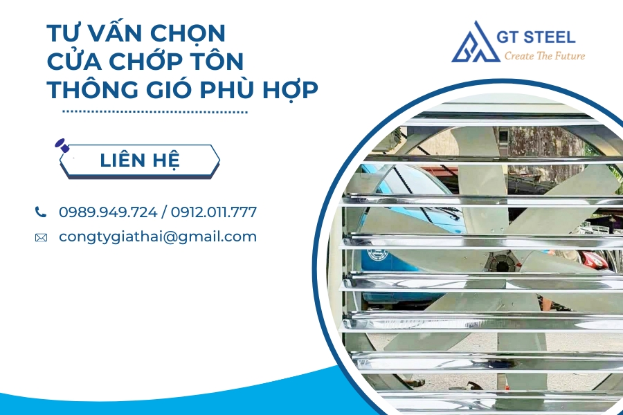 Tư Vấn Chọn Cửa Chớp Tôn Thông Gió Phù Hợp