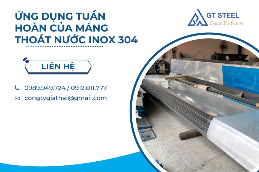 Ứng Dụng Tuần Hoàn Của Máng Thoát Nước Inox 304